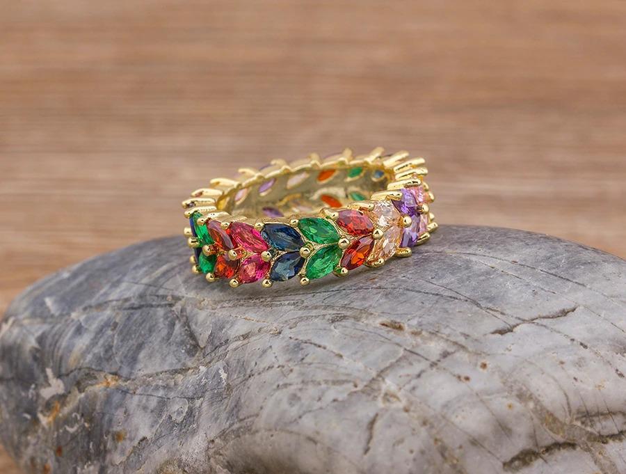 The Rainbow Vine Band Ring - I Spy Jewelry