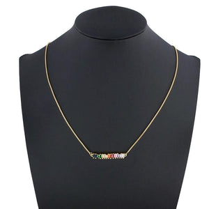 The Rainbow Emerald Cut Necklace - I Spy Jewelry