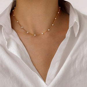 The Hali Dainty Pearl Necklace - I Spy Jewelry