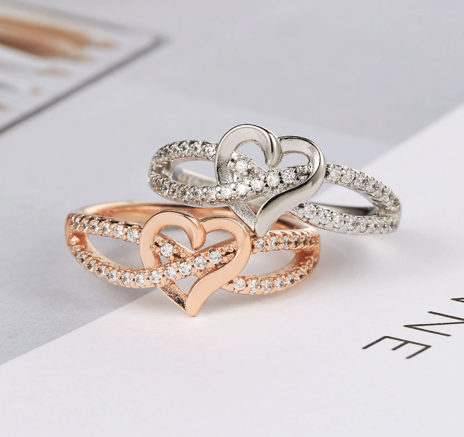 The Cora Woven Heart Band Ring - I Spy Jewelry