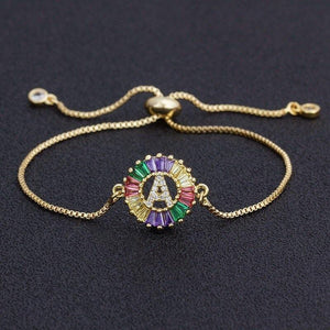 The Rainbow Initial Bracelet - I Spy Jewelry