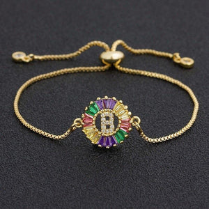 The Rainbow Initial Bracelet - I Spy Jewelry