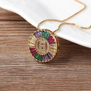 The Rainbow Initial Necklace - I Spy Jewelry