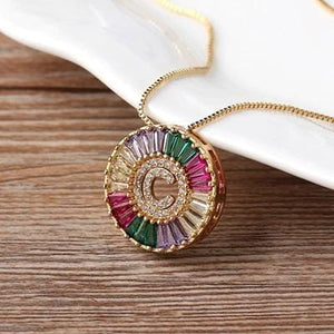 The Rainbow Initial Necklace - I Spy Jewelry