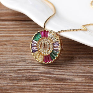 The Rainbow Initial Necklace - I Spy Jewelry