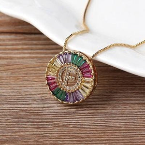 The Rainbow Initial Necklace - I Spy Jewelry