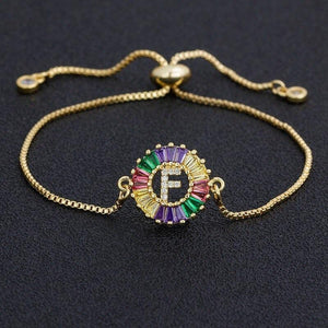 The Rainbow Initial Bracelet - I Spy Jewelry