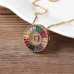 The Rainbow Initial Necklace - I Spy Jewelry