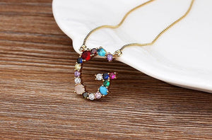 The Rainbow Initial Variety Necklace - I Spy Jewelry