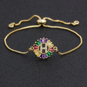 The Rainbow Initial Bracelet - I Spy Jewelry