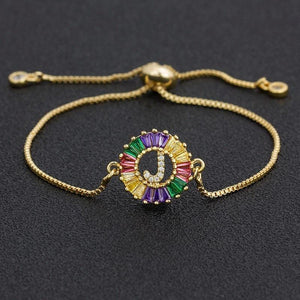 The Rainbow Initial Bracelet - I Spy Jewelry