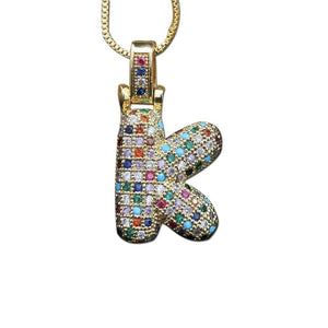 The Bubbly Initial Rainbow Necklace - I Spy Jewelry