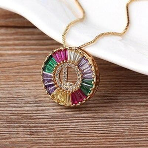 The Rainbow Initial Necklace - I Spy Jewelry