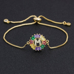 The Rainbow Initial Bracelet - I Spy Jewelry