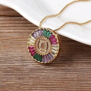 The Rainbow Initial Necklace - I Spy Jewelry