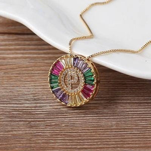 The Rainbow Initial Necklace - I Spy Jewelry