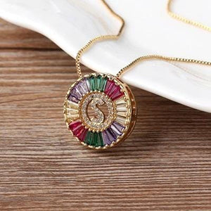 The Rainbow Initial Necklace - I Spy Jewelry