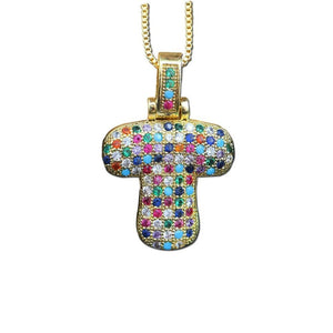 The Bubbly Initial Rainbow Necklace - I Spy Jewelry