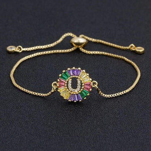 The Rainbow Initial Bracelet - I Spy Jewelry