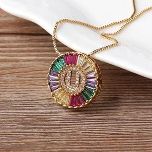 The Rainbow Initial Necklace - I Spy Jewelry