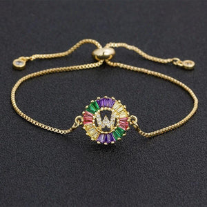 The Rainbow Initial Bracelet - I Spy Jewelry