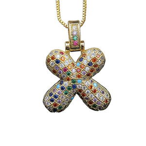 The Bubbly Initial Rainbow Necklace - I Spy Jewelry