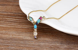 The Rainbow Initial Variety Necklace - I Spy Jewelry